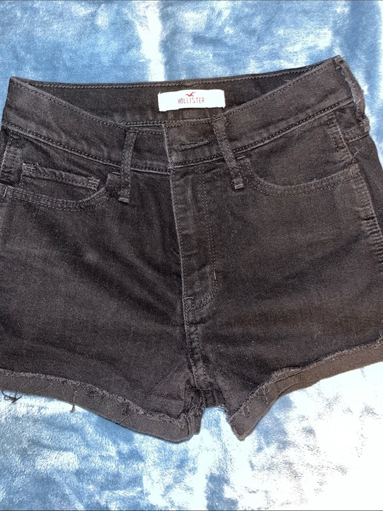 Hollister Pants - Hollister Black Denim High-Rise Cutoff Shorts